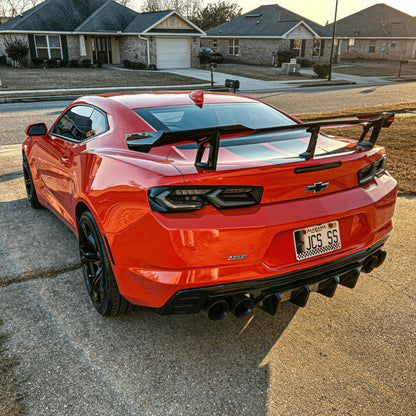 3 PIECE QUAD TIP DIFFUSER | 2016 - 2024 CAMARO MODELS (EXCLUDING ZL1 and ZL1 1LE) GLOSS BLACK