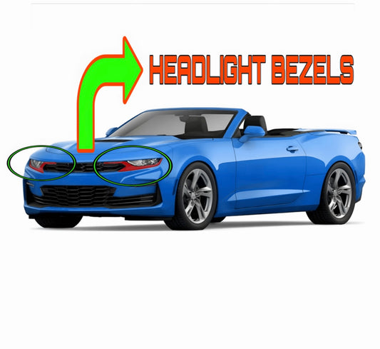 2019-2024 CHEVY CAMARO HEADLIGHT BEZELS *ONLY FITS SIGNATURE HEADLIGHTS*