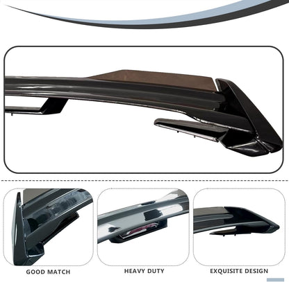 2024 - 2025 FORD MUSTANG DARK HORSE STYLE GLOSS BLACK REAR SPOILER WITH SMOKED GURNEY FLAP