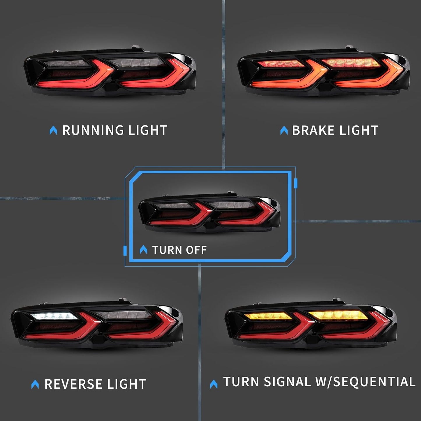 2019 - 2024 CAMARO C8 STYLE TAIL LIGHTS