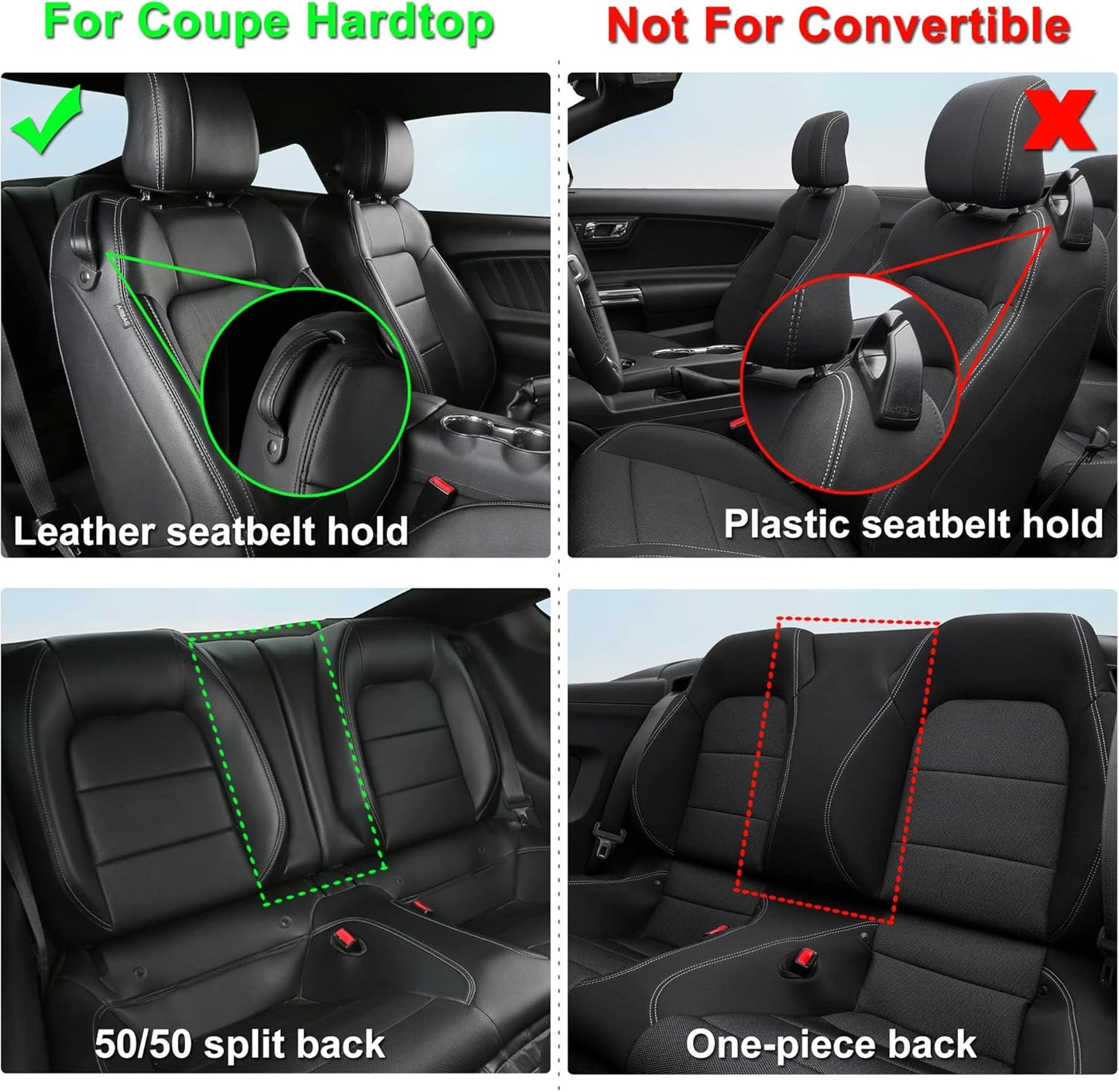 2015 - 2024 MUSTANG COUPE AND CONVERTIBLE SEAT COVERS