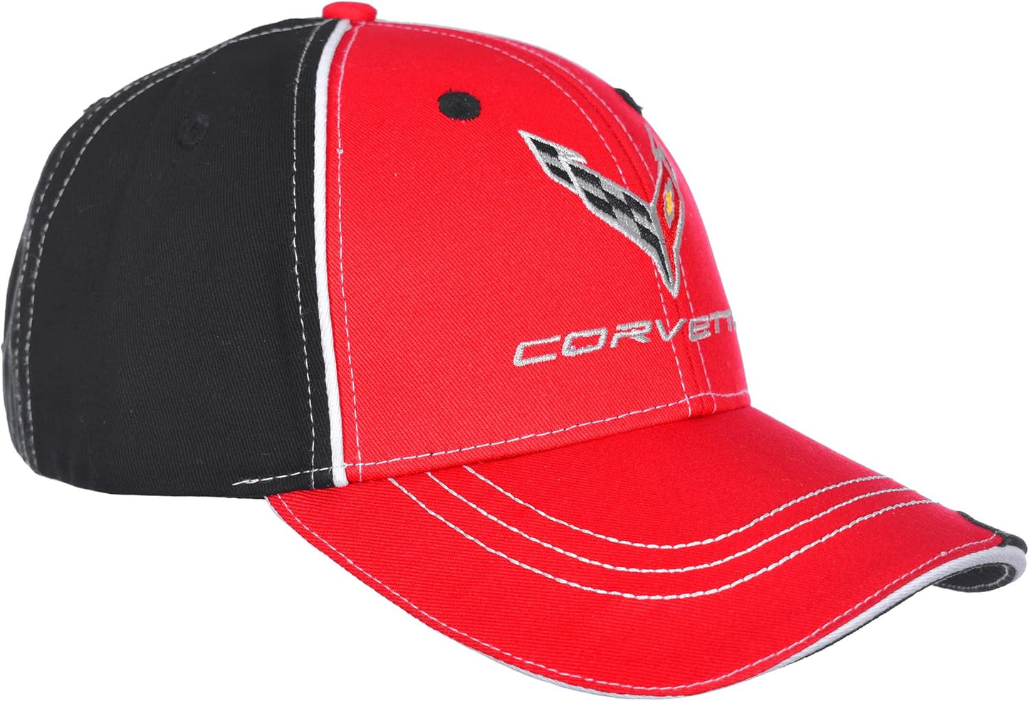 MEN’S CORVETTE LOGO RED AND BLACK HAT