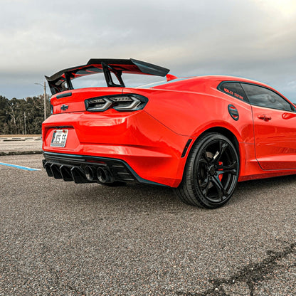 3 PIECE QUAD TIP DIFFUSER | 2016 - 2024 CAMARO MODELS (EXCLUDING ZL1 and ZL1 1LE) GLOSS BLACK