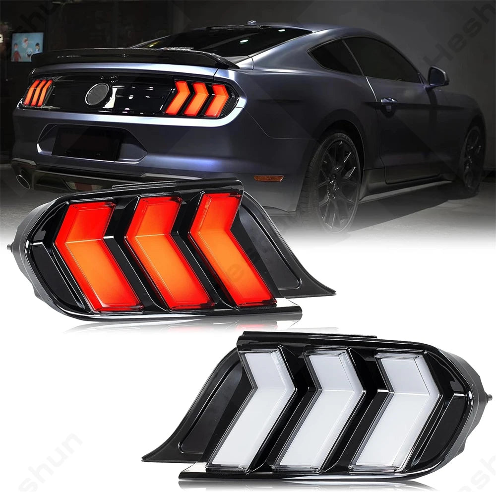 2015 – 2023 MUSTANG CLEAR EURO S650 STYLE LED SEQUENTIAL TAIL LIGHTS | CLEAR OR CLEAR WITH RGB