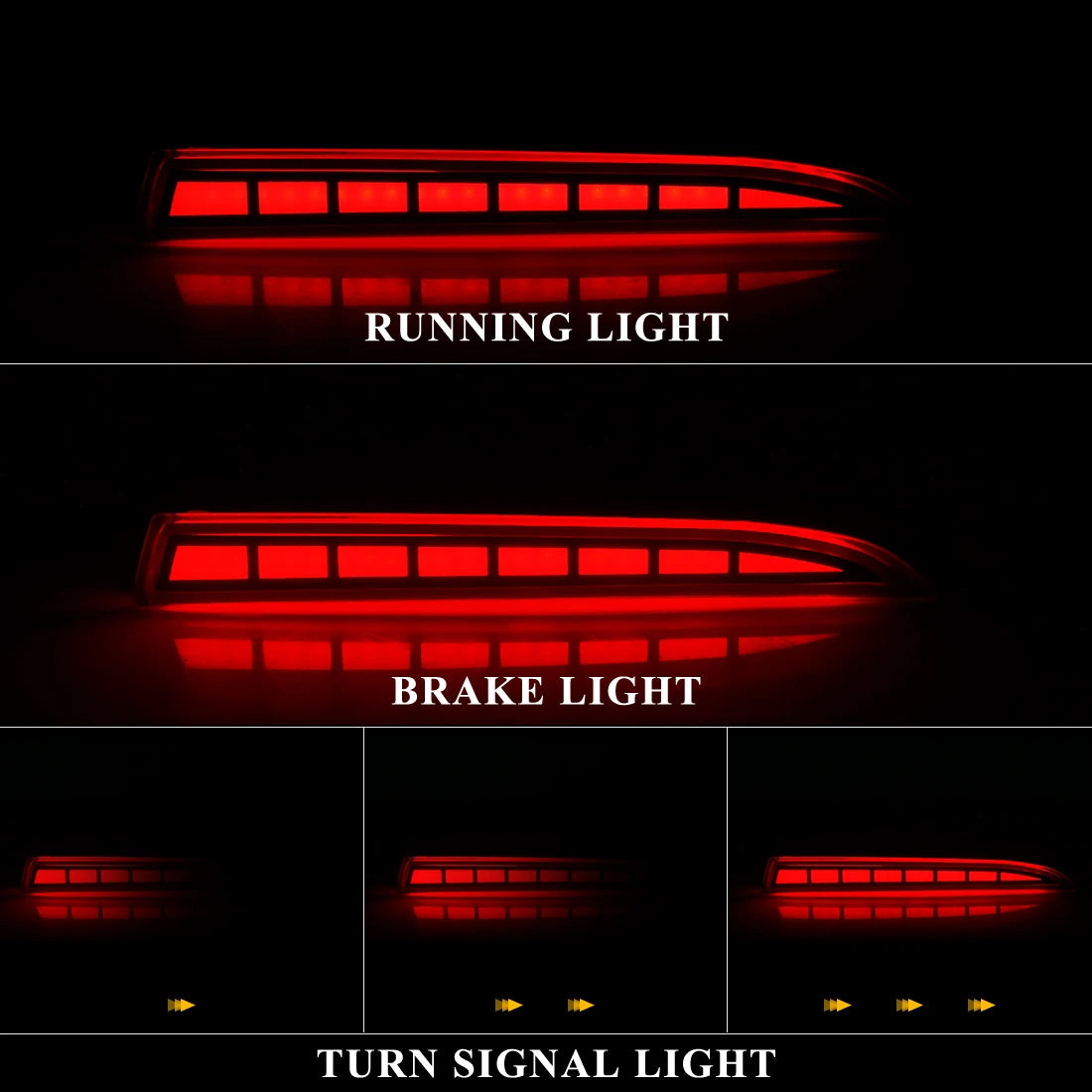 2016 - 2024 CAMARO LED REAR REFLECTORS | RED OR SMOKED | 2 PATTERN CHOICES