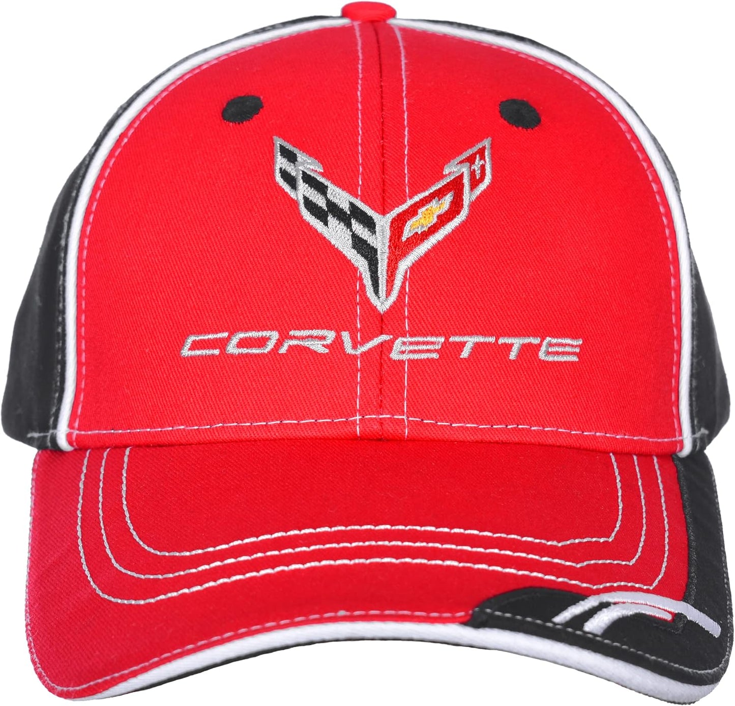 MEN’S CORVETTE LOGO RED AND BLACK HAT