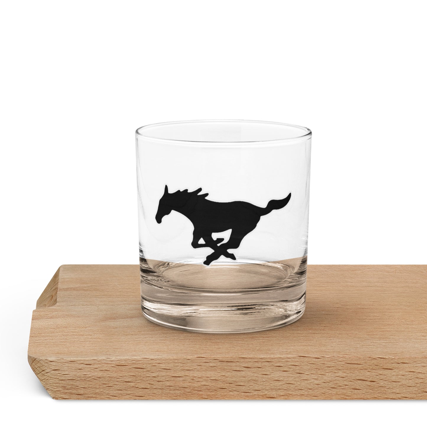 MUSTANG ROCKS GLASS