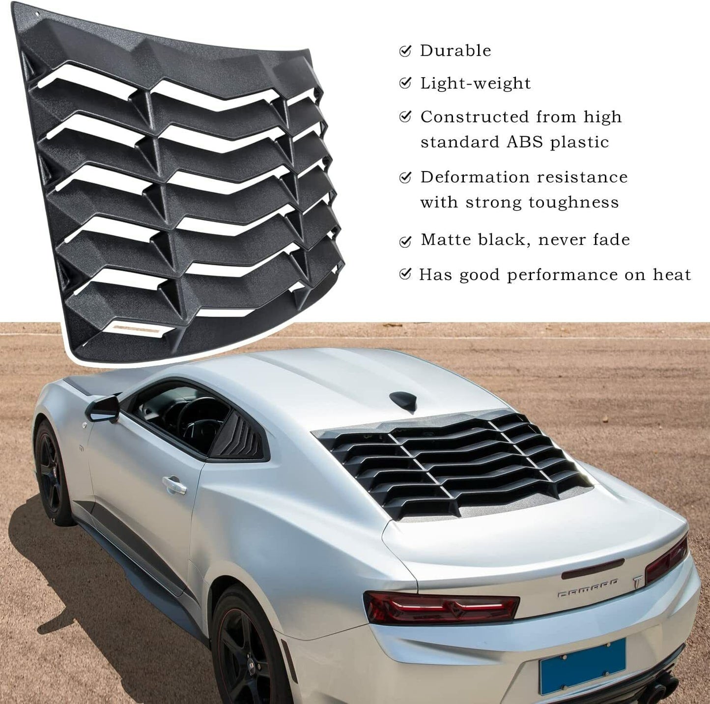 2016 - 2024 REAR AND SIDE WINDOW LOUVER SET | MATTE BLACK