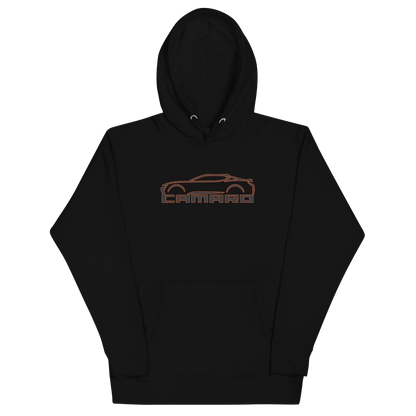 CAMARO SILHOUETTE AND SCRIPT UNISEX HOODIE