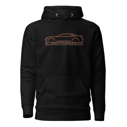 CAMARO SILHOUETTE AND SCRIPT UNISEX HOODIE