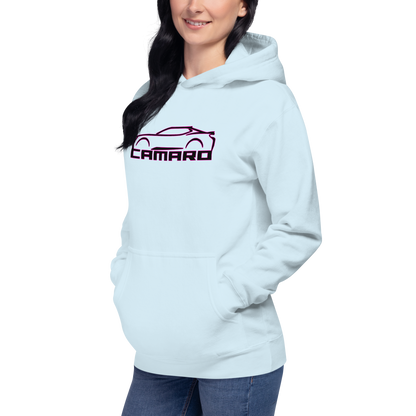 CAMARO SILHOUETTE AND SCRIPT UNISEX HOODIE