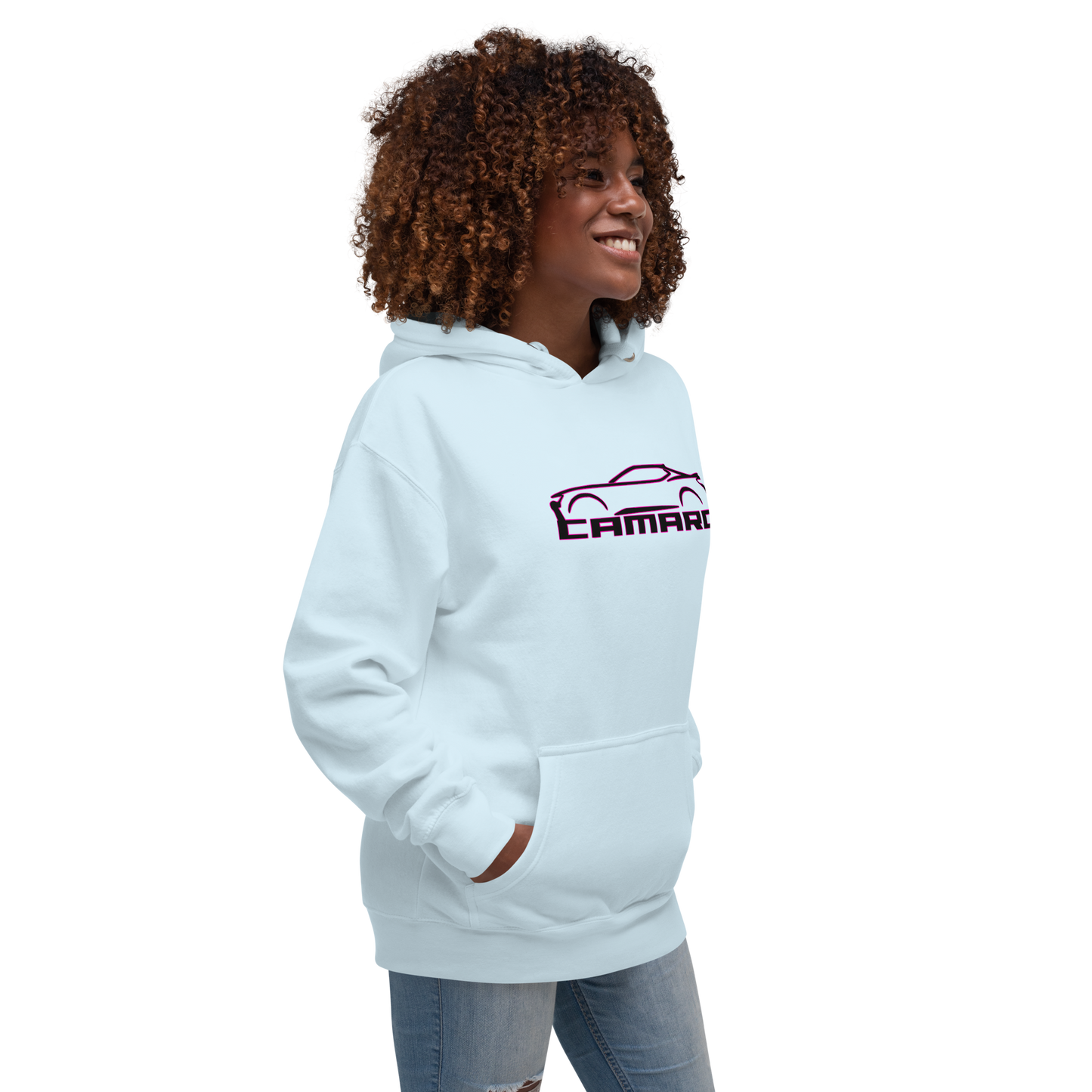 CAMARO SILHOUETTE AND SCRIPT UNISEX HOODIE