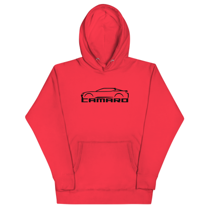 CAMARO SILHOUETTE AND SCRIPT UNISEX HOODIE