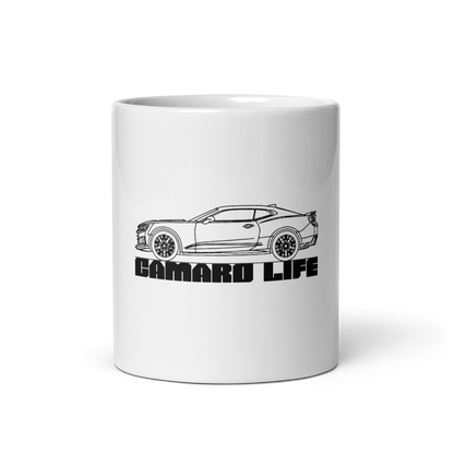 CAMARO LIFE WHITE GLOSSY MUG