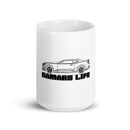 CAMARO LIFE WHITE GLOSSY MUG