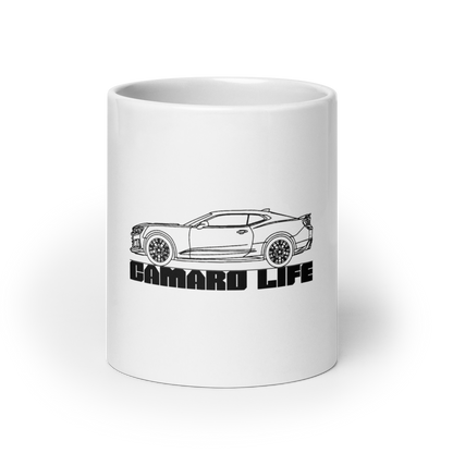 CAMARO LIFE WHITE GLOSSY MUG